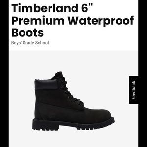 Timberland Boys Black Boots